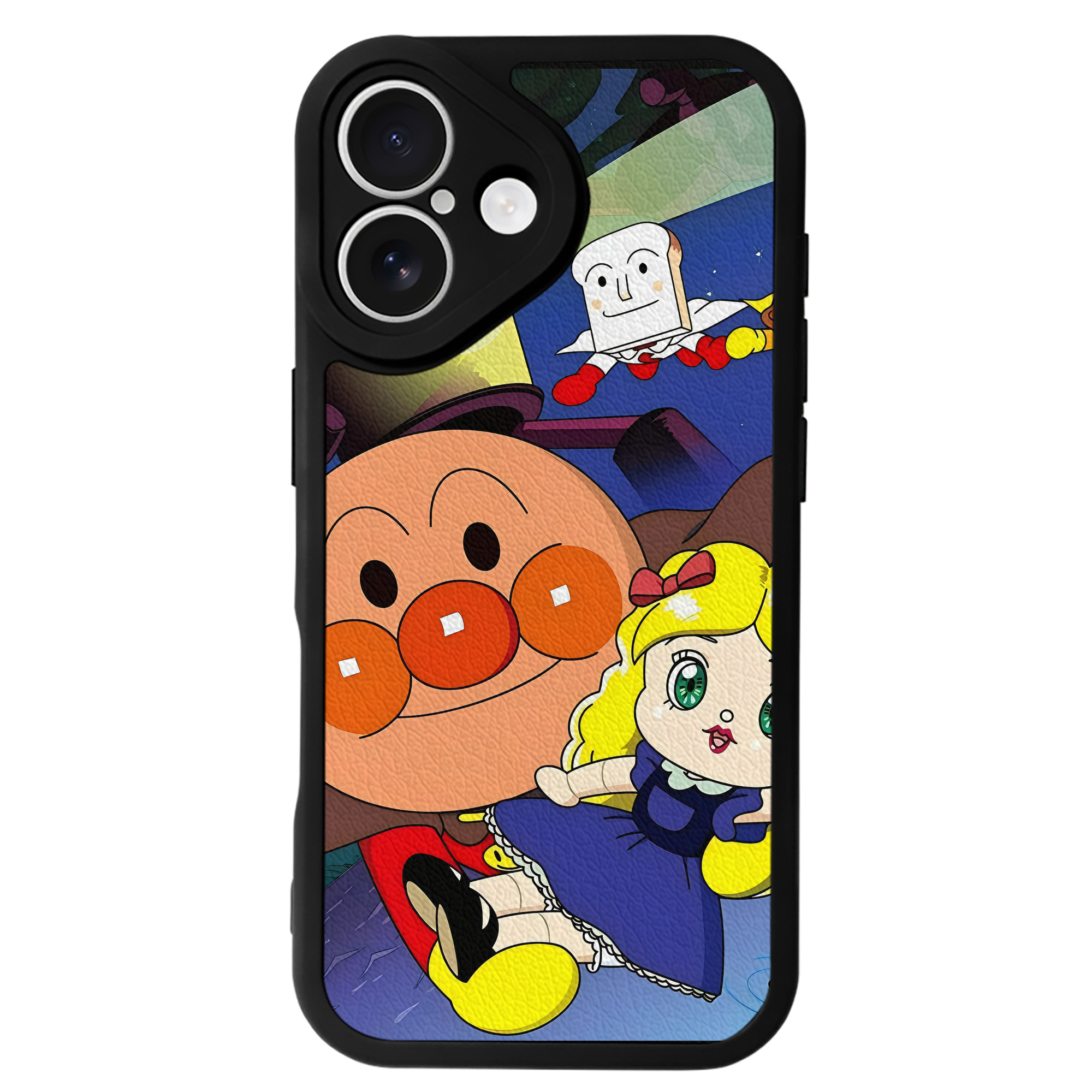 （画像用） アンパンマン Anpanman 【iPhone 16シリーズ対応】シリコンスマホケース（レザー調） 材質：シリコン